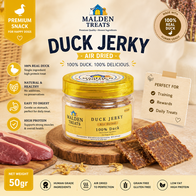 MALDENTREATS Snack Anjing Duck Jerky 50gr