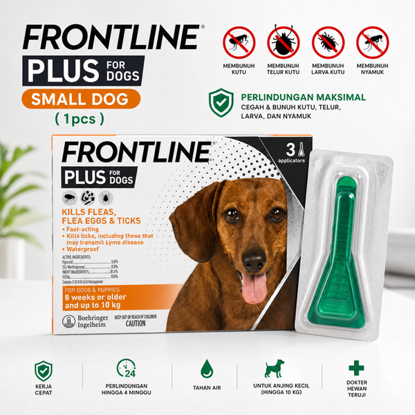 FRONTLINE Plus Pembasmi Kutu Anjing Tetes Small 0-10kg 1pcs