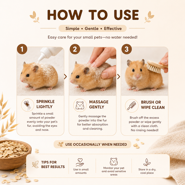 WORMTAIL Shampoo Kering Dry Powder Oatmeal 30gr