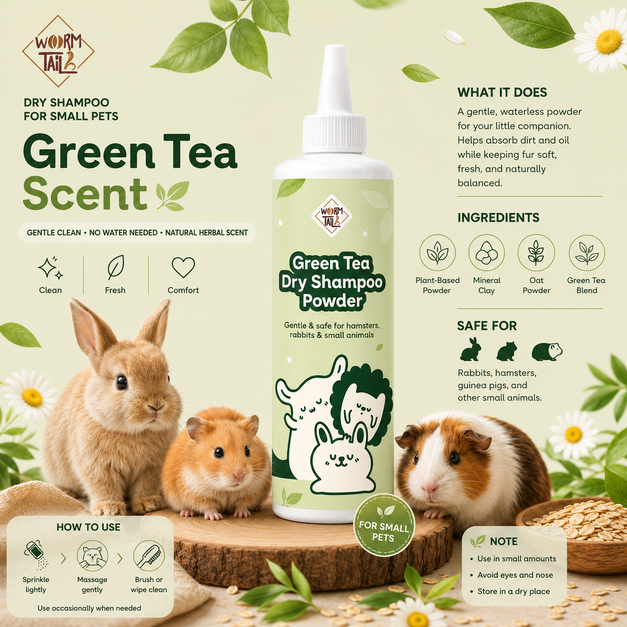 WORMTAIL Shampoo Kering Dry Powder Green Tea 30gr