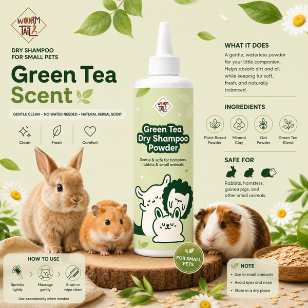 WORMTAIL Shampoo Kering Dry Powder Green Tea 30gr