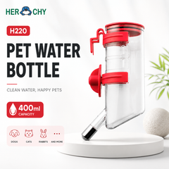 HERCHY H220 Botol Minum  Pet Water Feeder Red 400ml