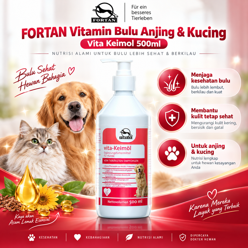 FORTAN Vitamin Bulu Anjing Kucing  Vita Keimol 500ml