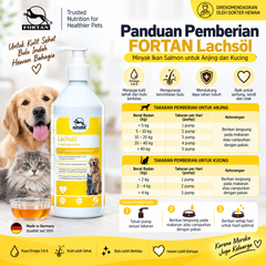 FORTAN Vitamin Anjing Kucing Minyak Ikan Salmon Lachsol 500ml