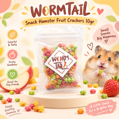 WORMTAIL Snack Hamster Fruit Crackers 10gr