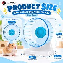 NAVO N1528 Mainan Hamster Running Wheel Blue 17cm
