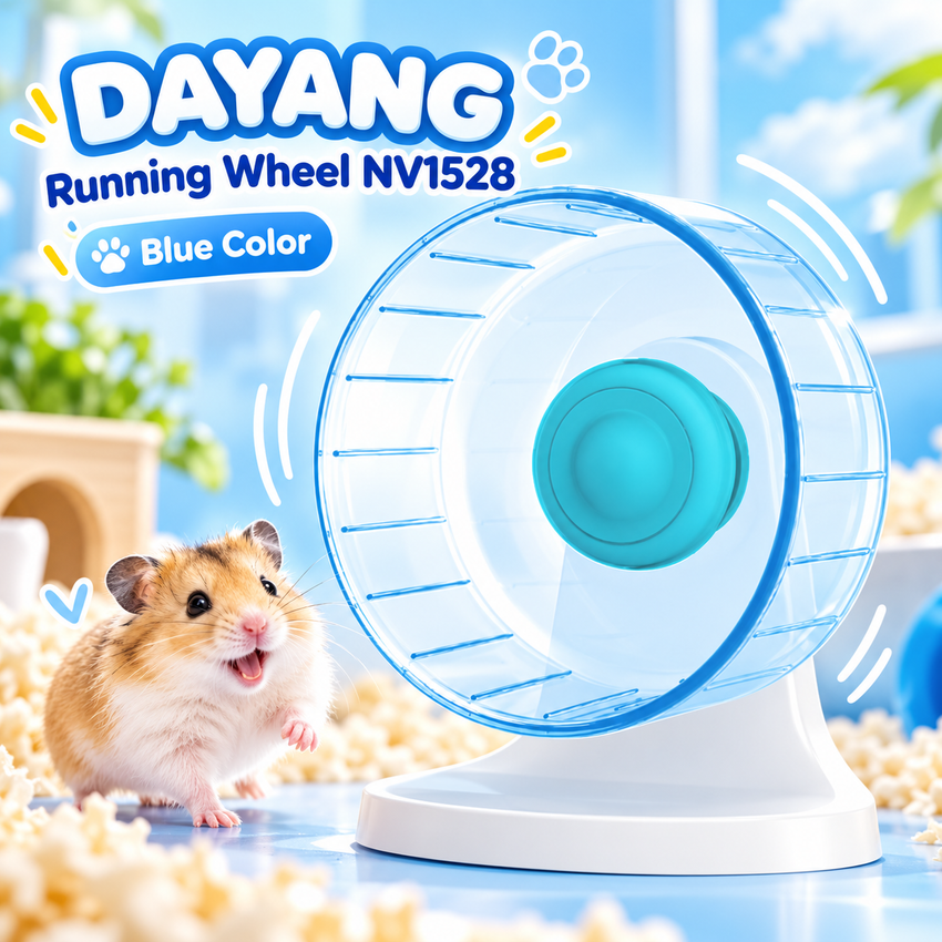 NAVO N1528 Mainan Hamster Running Wheel Blue 17cm