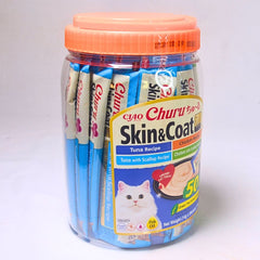 CIAO Snack Kucing USA657 Skin And Coat Variety 50pcs no type Tidak ada merek 