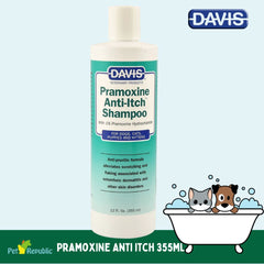 DAVIS Shampoo Anjing Kucing Pramoxine Anti Itch Shampoo 355ml Grooming Medicated Care Davis 