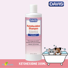 DAVIS Shampoo Jamur Anjing Kucing Ketohexidine Shampoo 355ml Grooming Medicated Care Tidak ada merek 