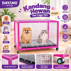 DAYANG Kandang Hewan Pet Cage FG1 Purple Pet Cage Pet Republic Indonesia 
