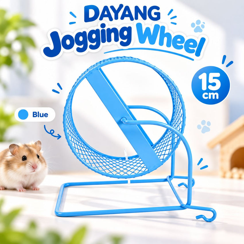DAYANG Mainan Hamster GDY15B Jogging Wheel Blue Small Animal Toy Pet Republic Indonesia 