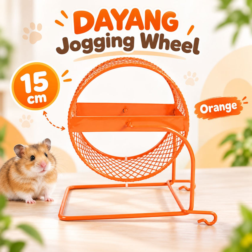 DAYANG Mainan Hamster GDY15B Jogging Wheel Orange Small Animal Toy Pet Republic Indonesia 