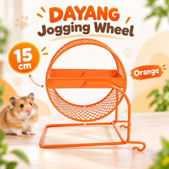 DAYANG Mainan Hamster GDY15B Jogging Wheel Orange Small Animal Toy Pet Republic Indonesia 