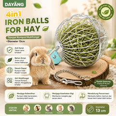 DAYANG Tempat Rumput 4in1 Iron Balls for Hay 13cm no type Tidak ada merek 