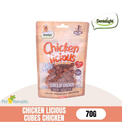 DENTALIGHT Snack Anjing Chicken Licious Cubes Chicken 70g no type Tidak ada merek 