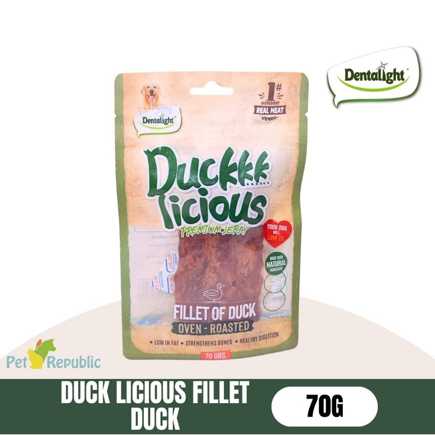 DENTALIGHT Snack Anjing Duck Licious Fillet Duck 70g no type Tidak ada merek 