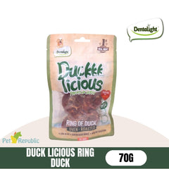 DENTALIGHT Snack Anjing Duck Licious Ring Duck 70g no type Tidak ada merek 