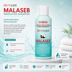 DERMACARE Shampoo Jamur Anjing Kucing Malaseb Medicated Shampoo 250ml no type Tidak ada merek 