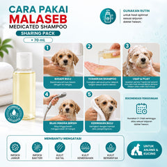 DERMACARE Shampoo Jamur Anjing Malaseb Medicated Shampoo Repack 70ml no type Tidak ada merek 