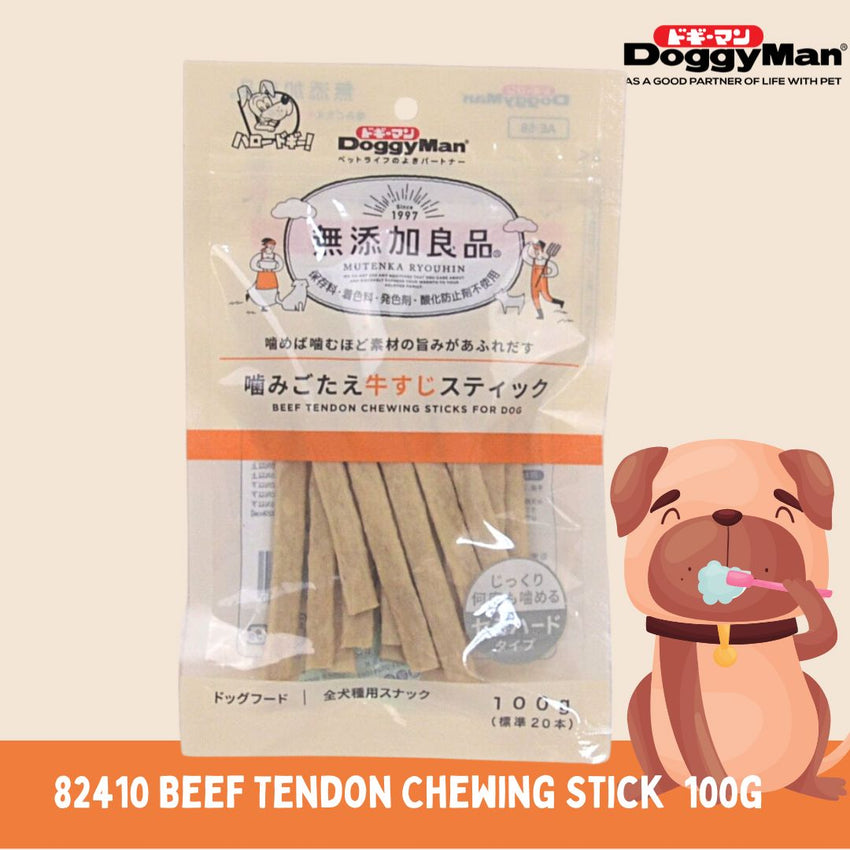 DOGGYMAN 82410 Snack Anjing Beef Tendon Chewing Stick For Dog 100g no type DoggyMan 