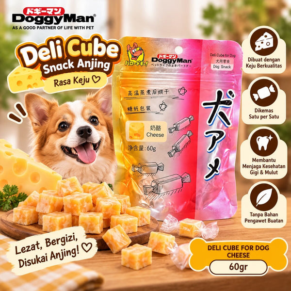 DOGGYMAN Snack Anjing Deli Cube For Dog Cheese 60g Dog Snack Pet Republic Indonesia 