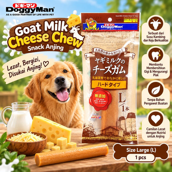DOGGYMAN Snack Anjing Dental Goat Milk Cheese Chew Large Dog Dental Chew Pet Republic Indonesia 