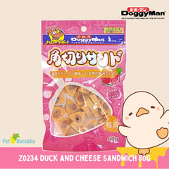 DOGGYMAN Snack Anjing Z0234 Duck and Cheese Sandwich 80g no type Tidak ada merek 