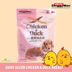 DOGGYMAN Snack Anjing Z0359 Sliced Chicken and Duck Breast 150gr no type Tidak ada merek 