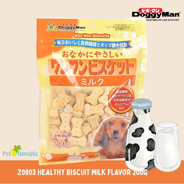 DOGGYMAN Snack Anjing Z0803 Healthy Biscuit Milk Flavor 200g Dog Snack DoggyMan 