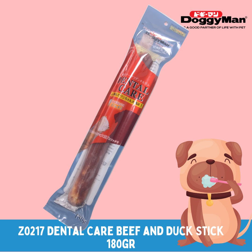 DOGGYMAN Z0217 Snack Anjing Dental Care Beef and Duck Stick 180gr Dog Snack Tidak ada merek 