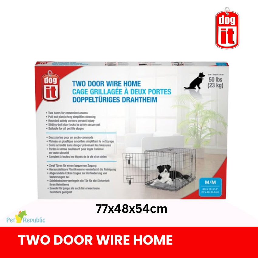 DOGIT Kandang Anjing Dog Crate Medium Black 77x48x54cm no type Tidak ada merek 