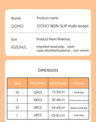 DONO Disposable Non Slip Male Wraps XS no type Tidak ada merek 