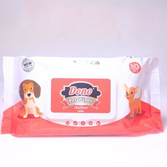 DONO Tisu Anjing Kucing Antibacterial Pet Wipes 80sheet no type Tidak ada merek 