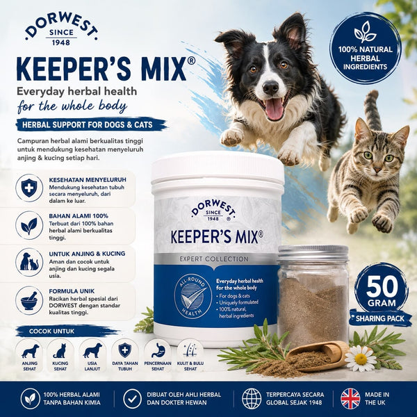 DORWEST Vitamin Anjing Kucing Keepers Mix Sharing 50gr Pet Vitamin & Supplement Tidak ada merek 
