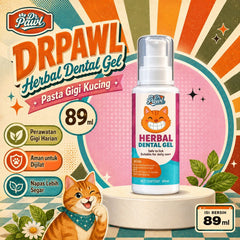 DRPAWL Pasta Gigi Kucing Herbal Dental Gel Cat 89ml no type Tidak ada merek 