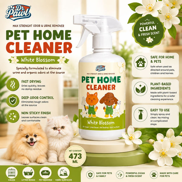 DRPAWL Spray Pembersih Pet Home Cleaner White Blossom 500gr Dog Sanitation Drpawl 