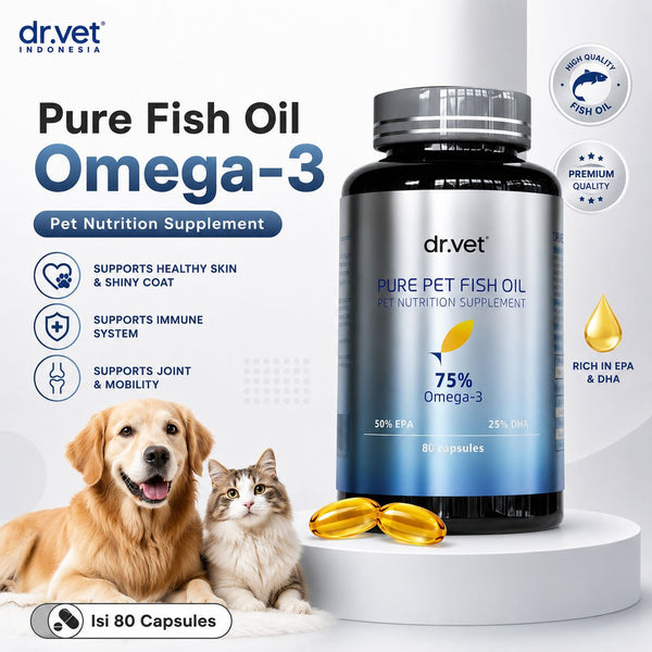 DR.VET Pure Pet Fish Oil 80 Capsules no type Tidak ada merek 
