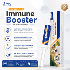 DR.VET Vitamin Anjing Kucing Pet Immune Booster Nutritional Gel 30ml Pet Vitamin & Supplement NoBrand 