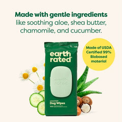 EARTHRATED Tisu Anjing Kucing Pet Wipes Unscented 60 Grooming Pet Care Tidak ada merek 