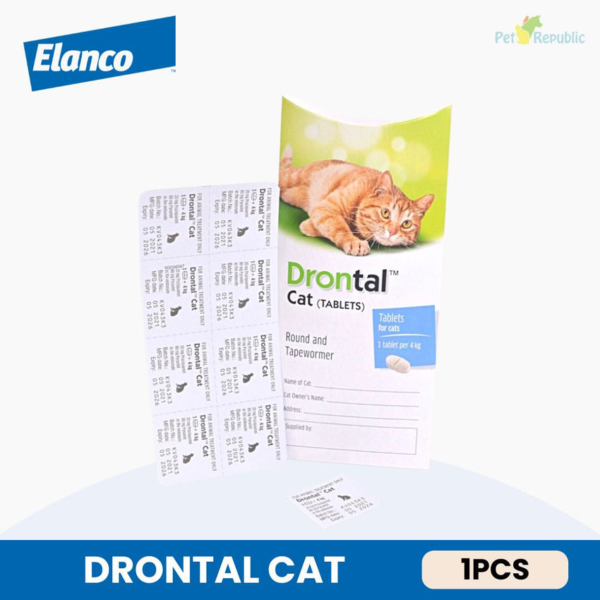 ELANCO Obat Cacing Kucing DRONTAL Cat 1tablet Pet Medicated Care Elanco 