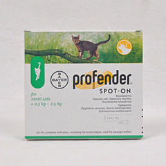 ELANCO Obat Cacing Profender Spot On 0,5kg-2,5kg Per Box (2pcs) no type Tidak ada merek 