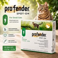 ELANCO Obat Cacing Profender Spot On 0,5kg-2,5kg Per Box (2pcs) no type Tidak ada merek 