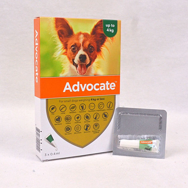 ELANCO Obat Kutu Parasit Anjing ADVOCATE Small Dog Up to 4kg no type Tidak ada merek 