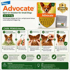 ELANCO Obat Kutu Parasit Anjing ADVOCATE Small Dog Up to 4kg no type Tidak ada merek 