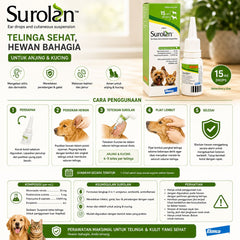 ELANCO Obat Telinga Hewan Surolan Ear Drops and Cutaneous Suspension 15ml no type Tidak ada merek 
