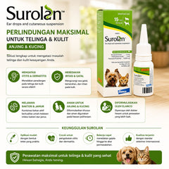 ELANCO Obat Telinga Hewan Surolan Ear Drops and Cutaneous Suspension 15ml no type Tidak ada merek 