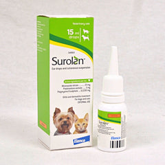ELANCO Obat Telinga Hewan Surolan Ear Drops and Cutaneous Suspension 15ml no type Tidak ada merek 