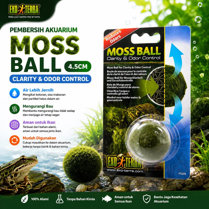 EXOTERRA Pembersih Akuarium MOSS Ball 4.5cm no type Tidak ada merek 