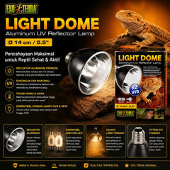 EXOTERRA Rumah Lampu Aluminium Light Dome 14cm no type Tidak ada merek 